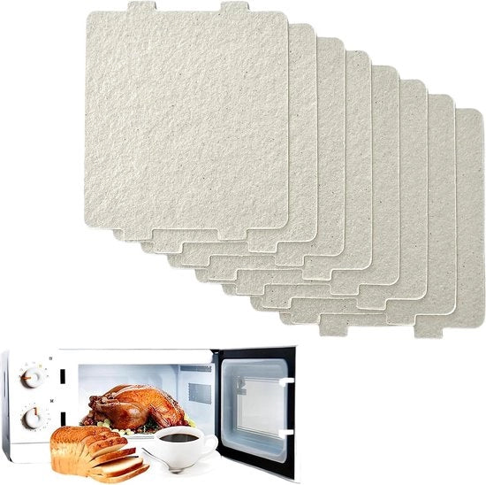 Accessori di isolamento termico a mica per forno a magnetron, 8 pezzi, isolamento termico super spesso.