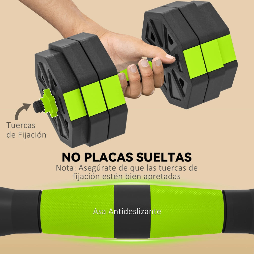 Mancuernas Ajustables 25 kg 6 en 1 ¨C zephmum ¨C Kettlebell Barra Soporte para Flexiones