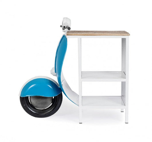 Consolle Bar 104x94x65h cm Scooter Retrò Blu