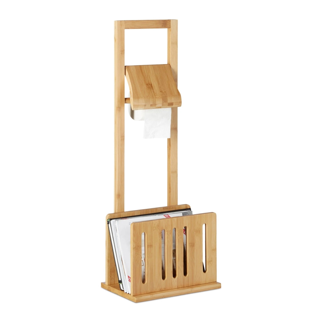 Porta carta igienica con porta riviste in bambù 81,5 cm 3213041