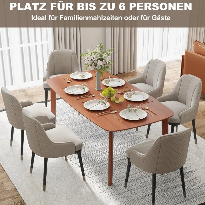 Tavolo da pranzo rustico in legno marrone 150x80 cm