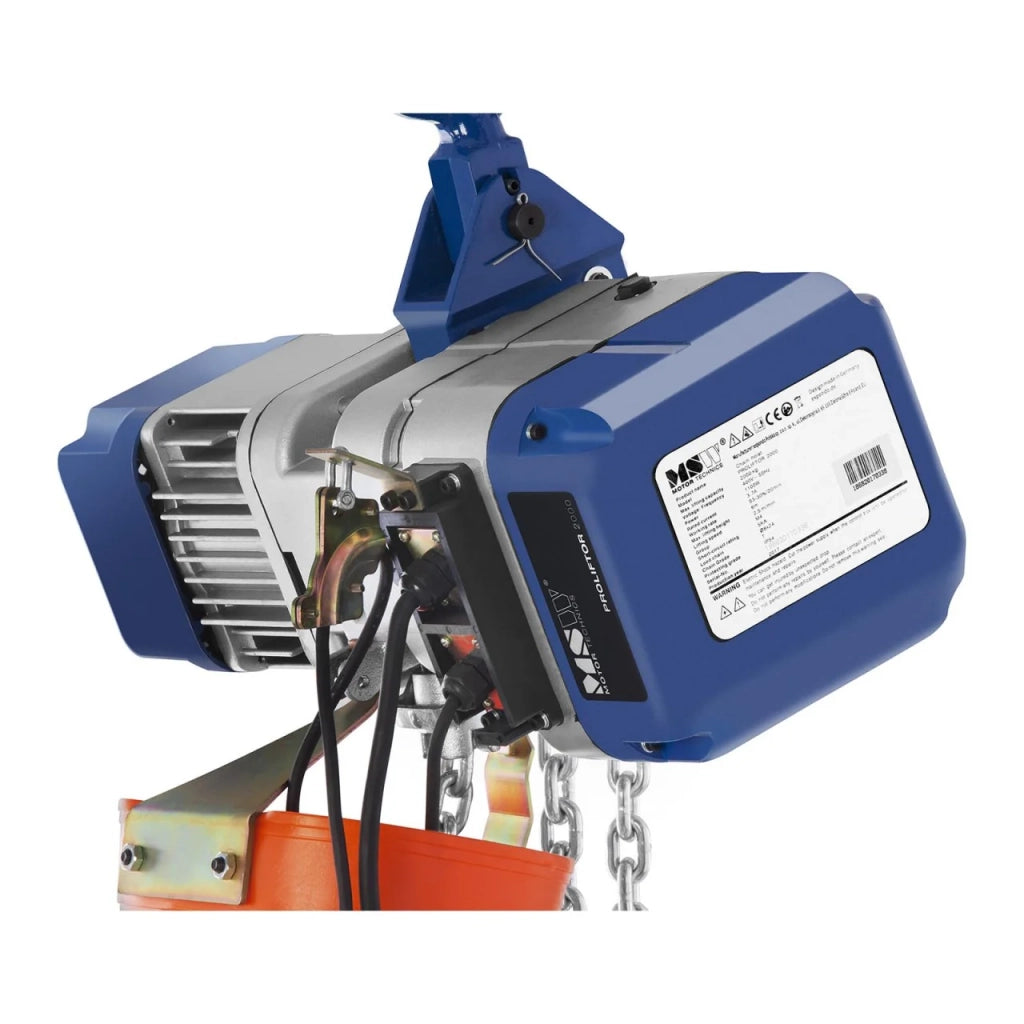 Paranco/argano elettrico a catena per sollevamento e movimentazione 2000 kg 3 m 1100 watt 14_0002621