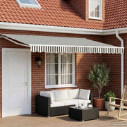 Cornice per Tenda Manuale con LED Antracite e Bianco 4 x 2 m 3420560