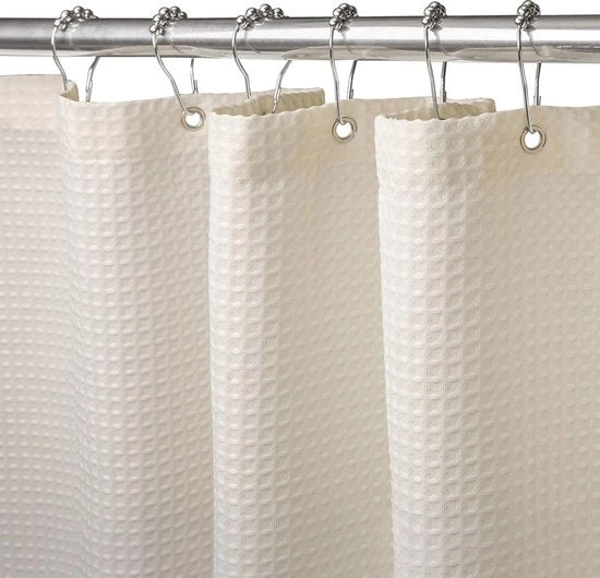 Douchegordijn in Wafelstof anti-schimmel acqua resistente 92 x 182 cm
