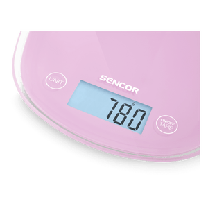 Sencor bilancia da cucina rosa con controllo touh