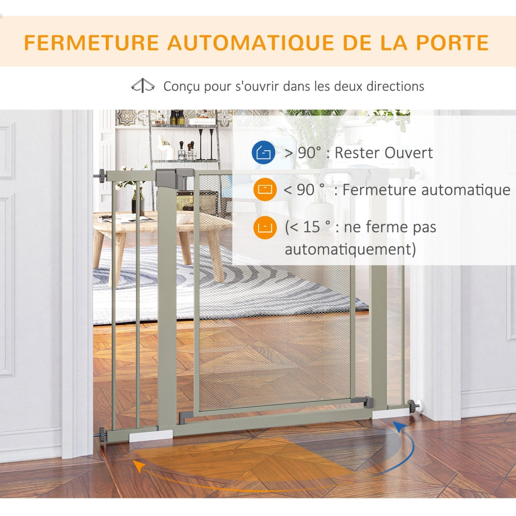 Barriera per animali domestici ¨C zephmum ¨C grigio 75-103 cm