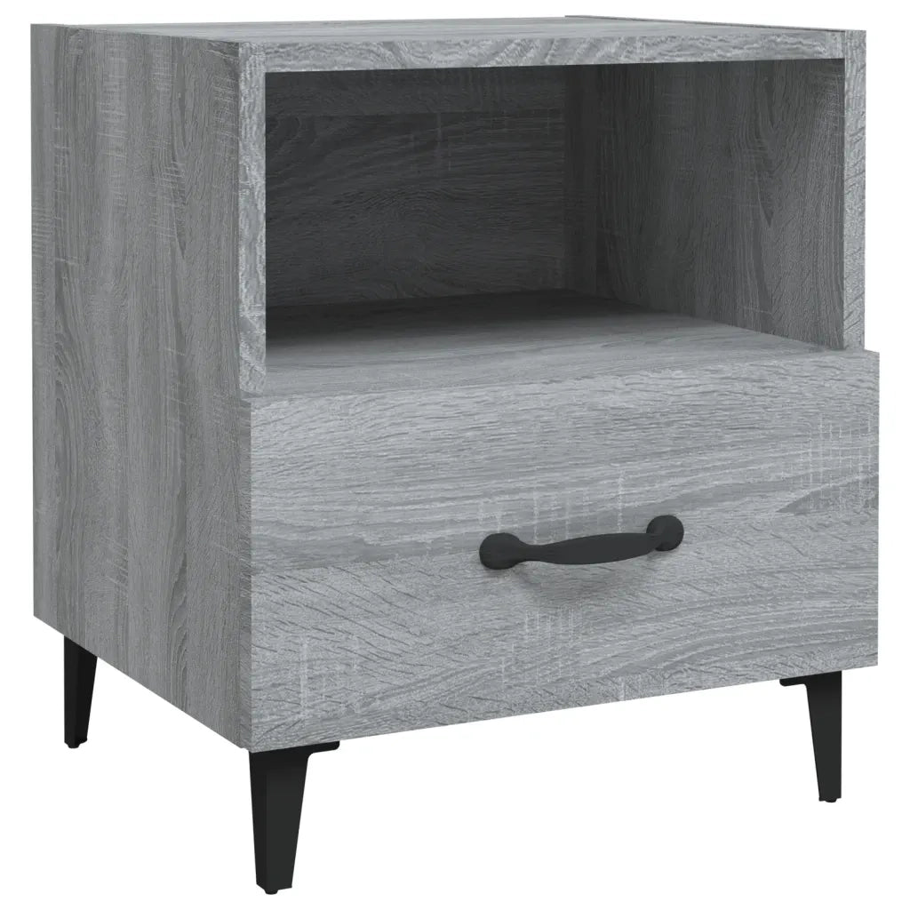 Comodino | Armadio da Notte | Mobiletto da notte Grigio Sonoma in Legno Multistrato
