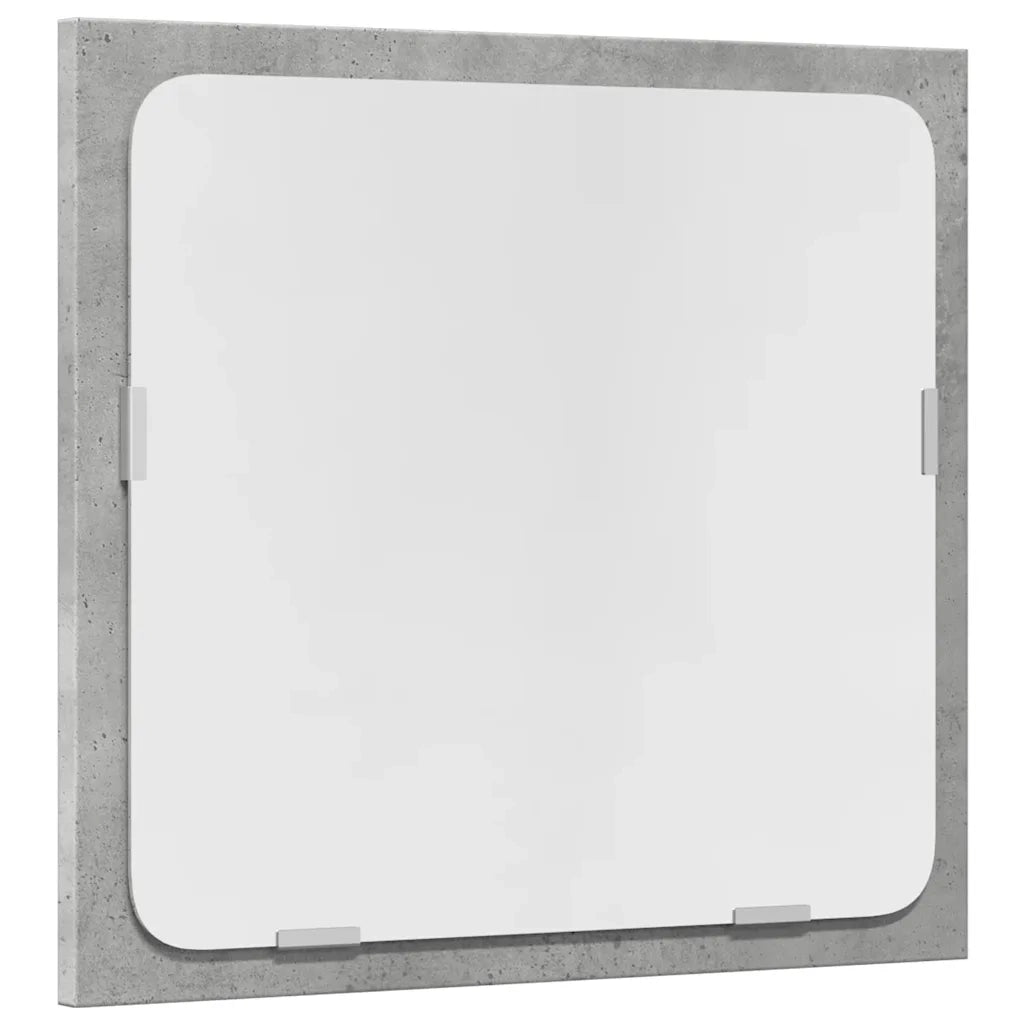Set Mobili da Bagno 2 pz Grigio Cemento in Legno Multistrato