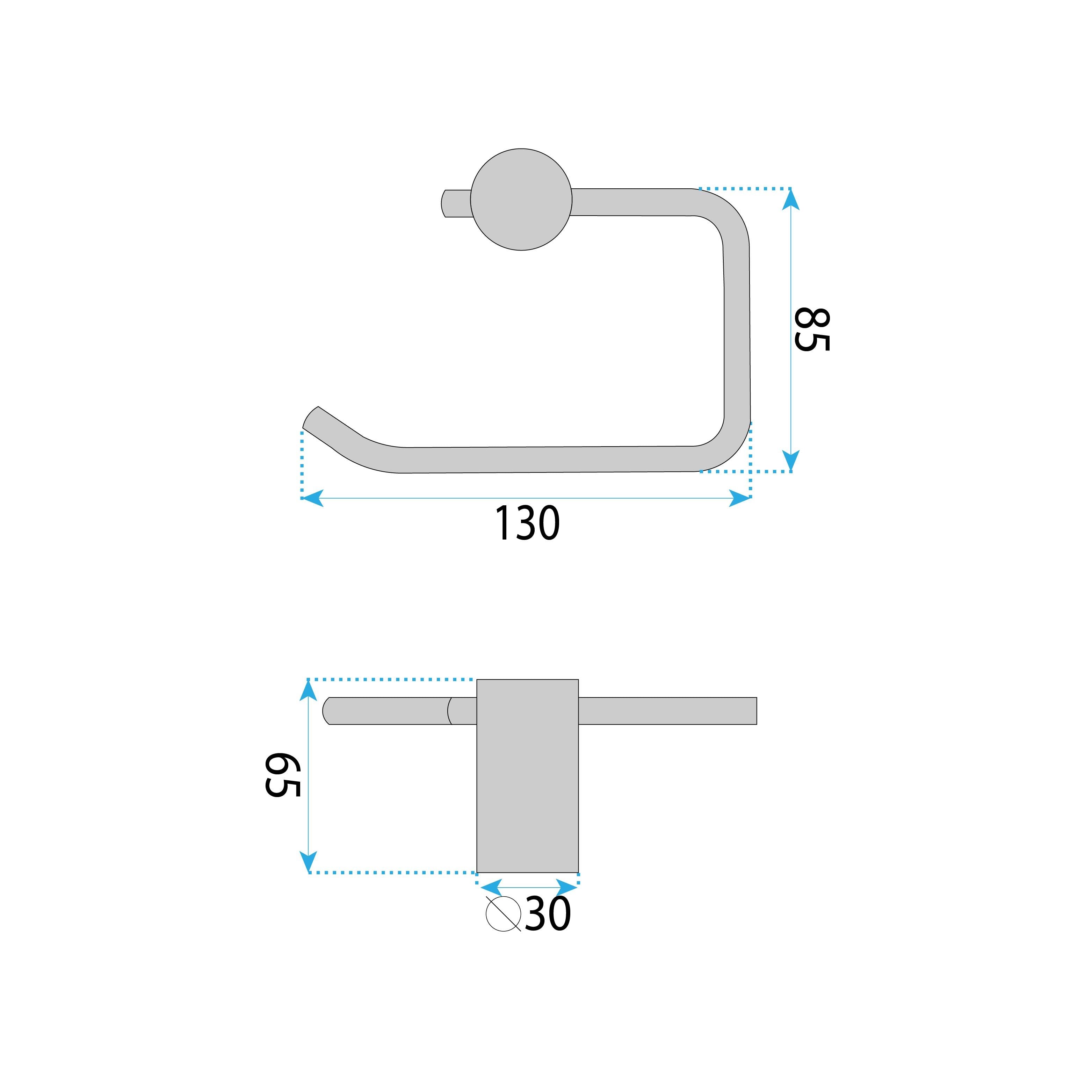 Porta Carta Igienica 9711 Prism Brush Nickle