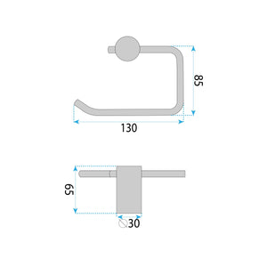 Porta Carta Igienica 9711 Prism Brush Nickle