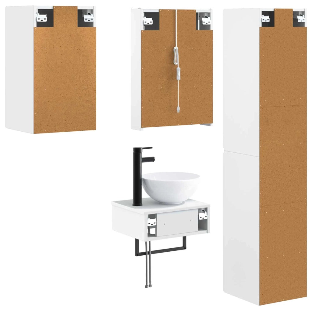 Set di mobili per il bagno 5 pcs Bianco 3407255