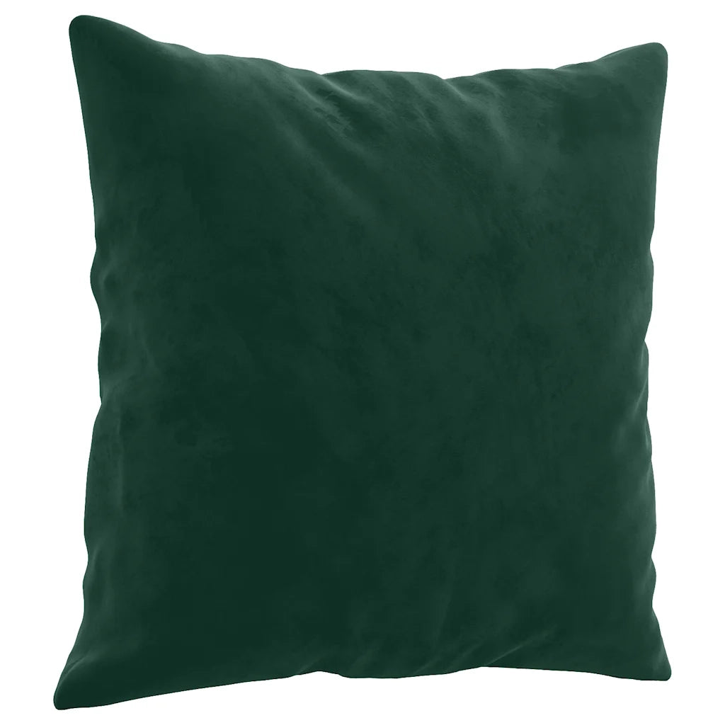 Set di Divani 2 pz con Cuscini Verde Scuro in Velluto