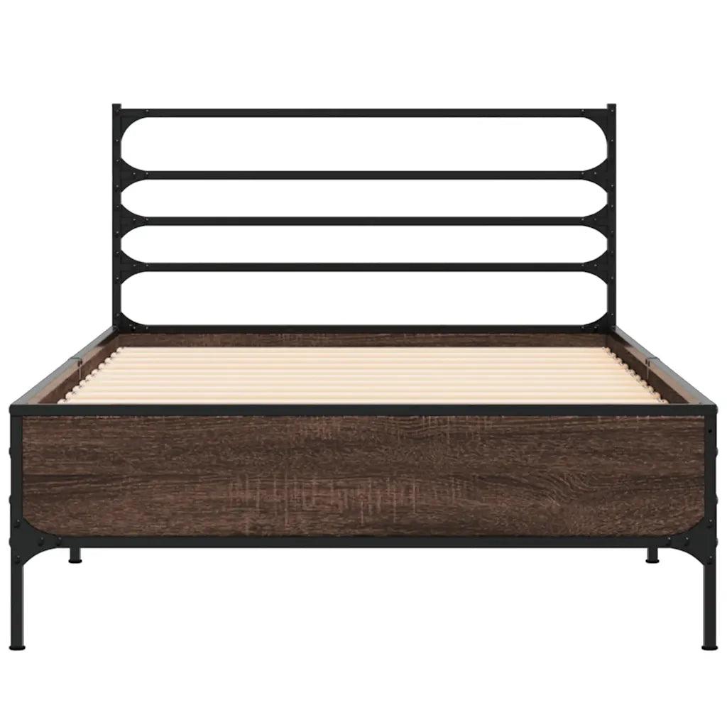 Giroletto Rovere Marrone 100x200 cm Legno Multistrato e Metallo