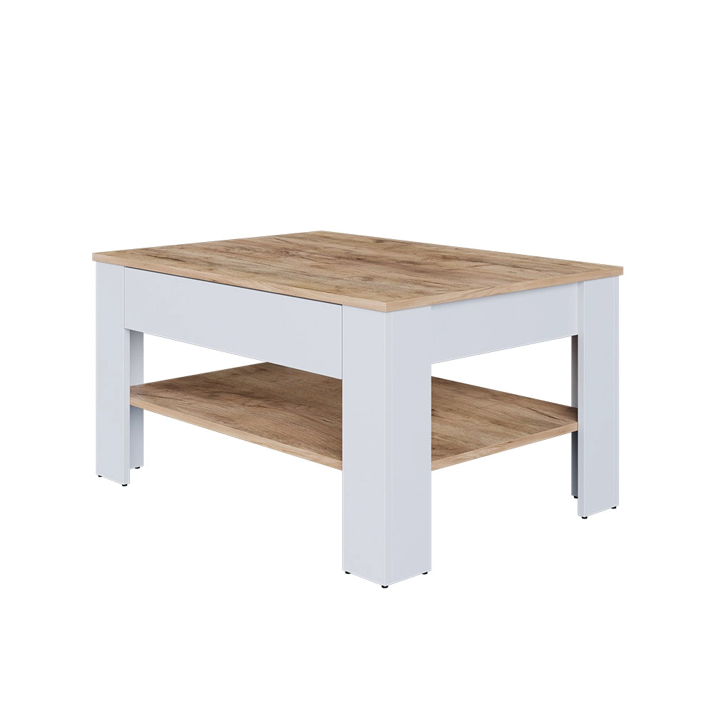 Vicco Tavolino Rovere bianco/dorato 92.2 x 65 cm