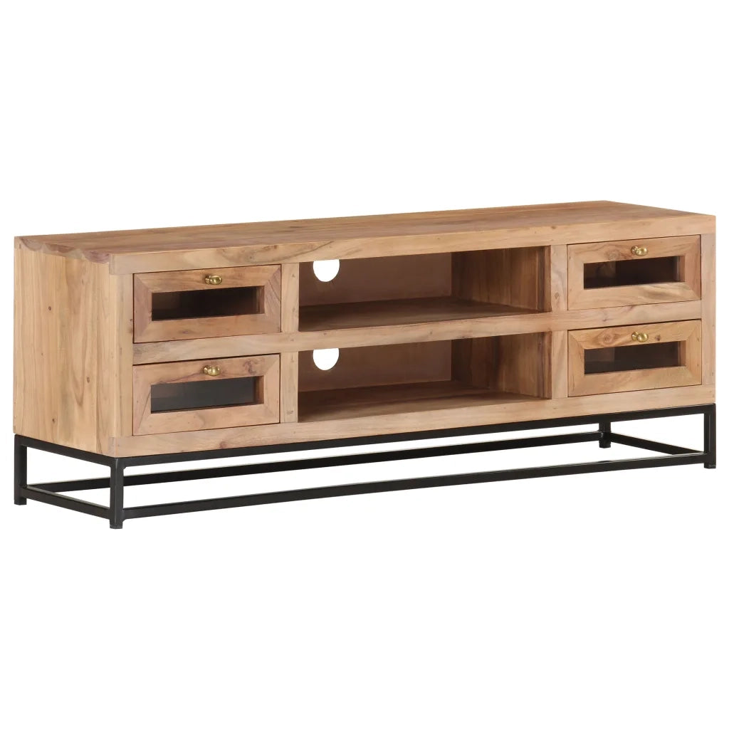 Mobile Porta TV 110x30x40 cm in Legno Massello di Acacia cod mxl 8955