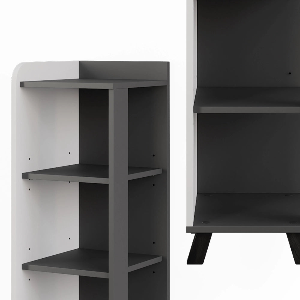 Vicco mobiletto bagno Antracite/bianco 30 x 90 cm con 4 ripiani
