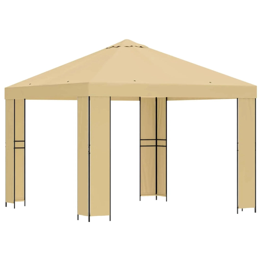 Gazebo 3 x 3 m Crema Poliestere e Acciaio 190 900350