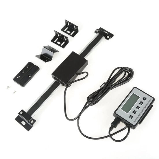 Scala digitale da 0 a 150mm - Set di misurazione LCD digitale - Display preciso - Antivibrazione - Fissaggio magnetico - Adatto per lavorazione del legno/lavorazione del metallo - Righello digitale