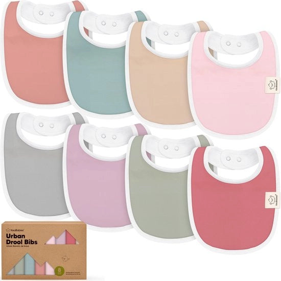 Set di salviette per bambini - 8-pack salviette in cotone biologico per bambini con denti da latte - Salviette per bambini - Salviette grandi per neonati e bambini in età prescolare (tono pastello opaco)