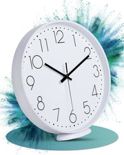 Orologio da Parete Bianco - Senza Suono Tonometer - 30 cm - Orologio da Parete da Appendere e da Posizionare - Orologi da Parete Silenziosi per Salotto, Ufficio, Scuola, Cucina e Altro - Orologio Analogo