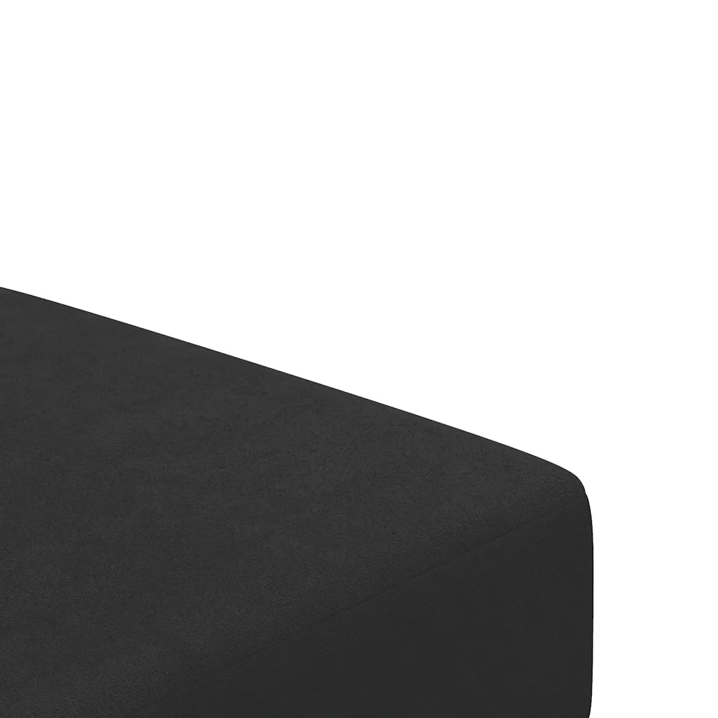 Divano Letto a 2 Posti con Poggiapiedi-Sofa Letto 2 Posti-Daybed Nero in Velluto 655917