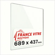 689 x 437 x 4 mm - Vetro per stufa a legna - vetro camino di ricambio - vetro per caminetto resistente al fuoco - France Vitre