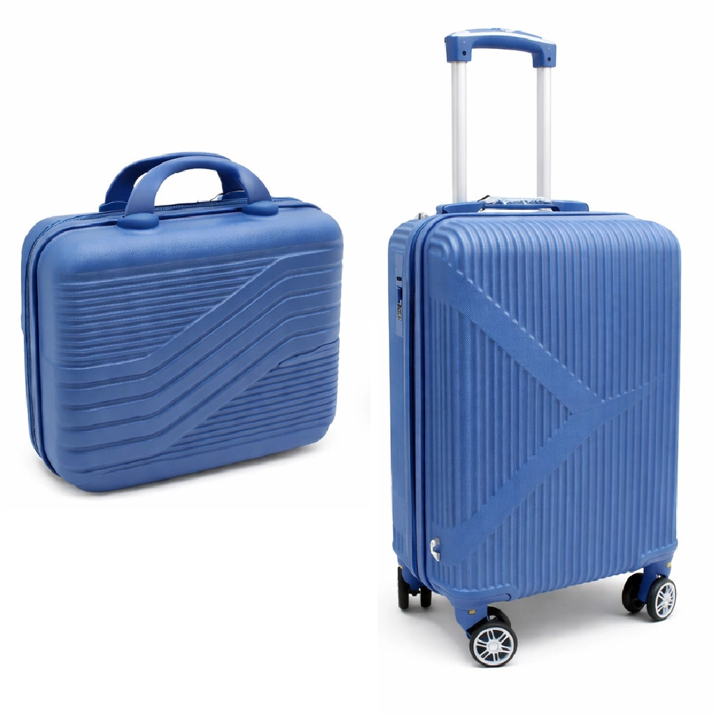 Valigia Rigida Trolley Bagaglio a Mano con BeautyCase Ruote staccabili 45x36x20cm