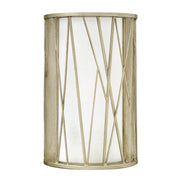 Applique Contemporanea Nest Metallo Foglia Argento Vetro 1 Luce E27