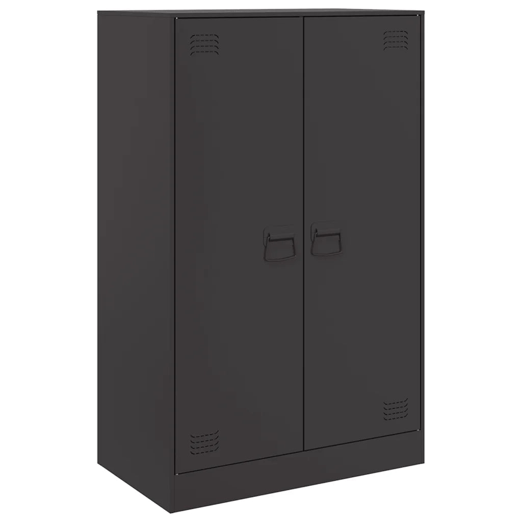 Credenza-Buffet-Armadio da cucina Nera 67x39x107 cm in Acciaio 985779