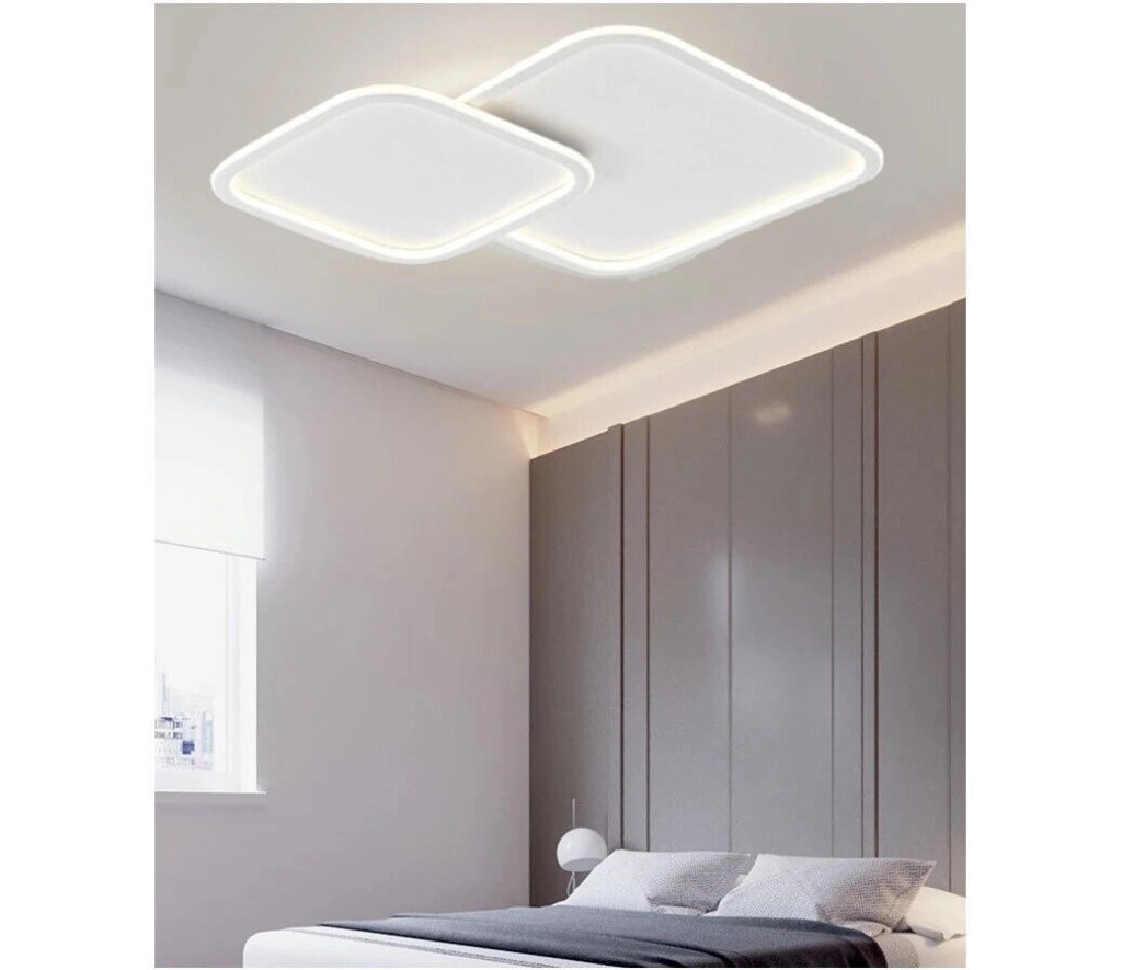 Plafoniera lampada soffitto moderna a led 60w bluetooth cambia 3 tonalita luce dimmerabile con telecomando