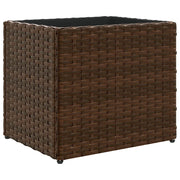 Fioriera | Cassetta per fiori | Vaso da Giardino Marrone 36x30x32 cm in Polyrattan