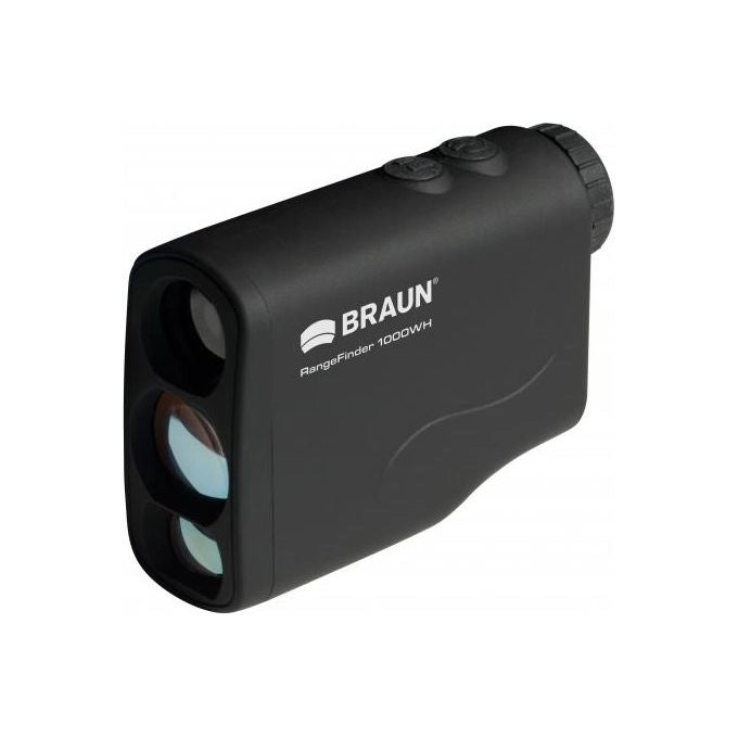 Braun Photo Technik 20176 1000WH Telemetro Laser 6x Ingrandimento Campo 4 - 1000 m Precisione ±1 m Batteria CR2 inclusa colore Nero