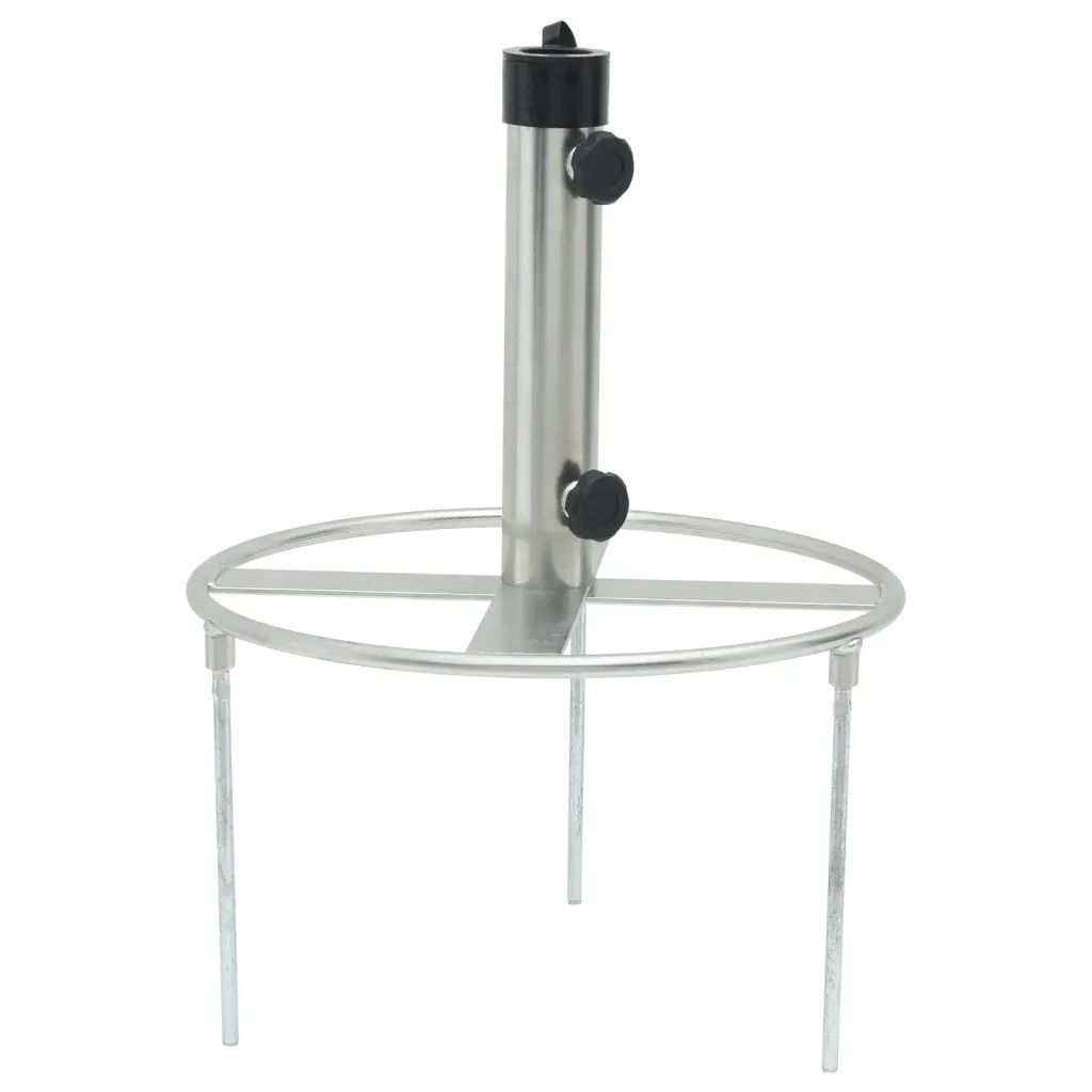 Base per ombrellone-Supporto per ombrellone con Picchetti per ?38/48 Argento in Acciaio
