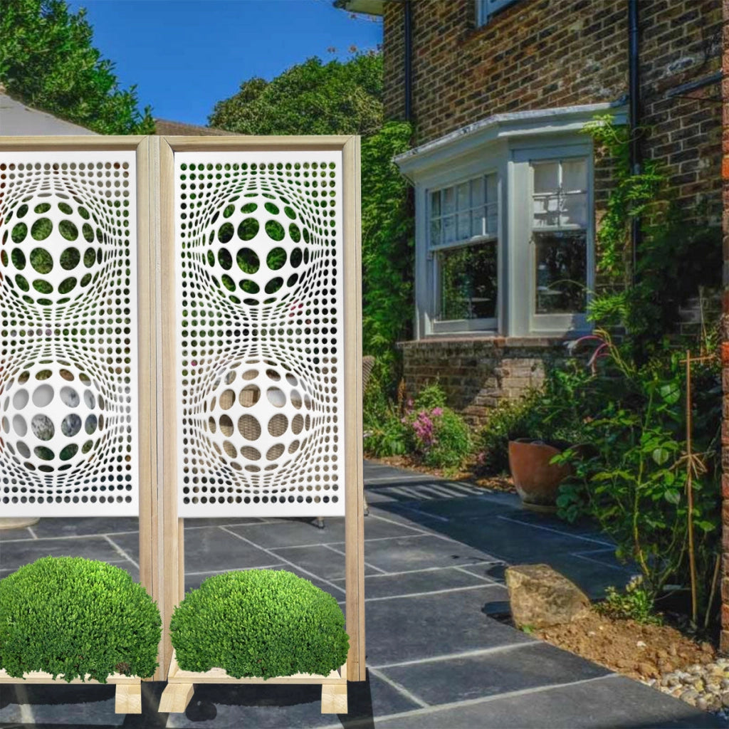 BALLS - Separè - Paravento modulabile - 70x190cm - in Legno e PVC Colore: bianco
