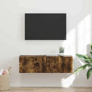 Mobile TV da parete Rovere fumé 98 x 31 x 29,5 cm 892239