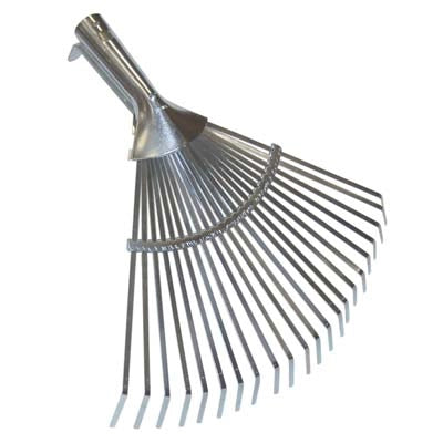 SCOPA GIARDINO A VENTAGLIO STARS - ACCIAIO ZINC CM 29/48X43 O.CONICO MM 26- 5 pezzi