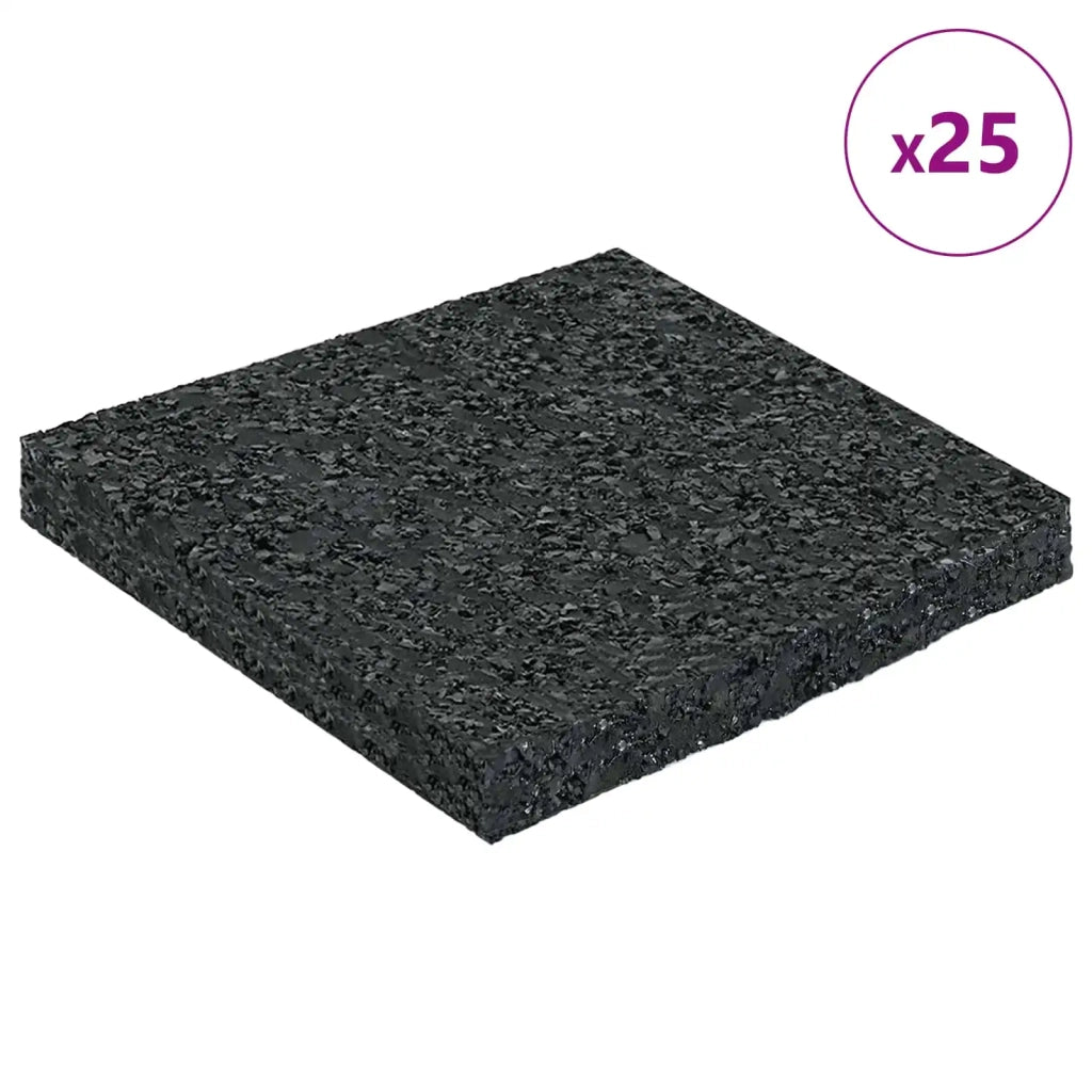 Pad per patio in granuli di gomma Nero 9 x 9 x 0,8 cm Gomma CFW3357557