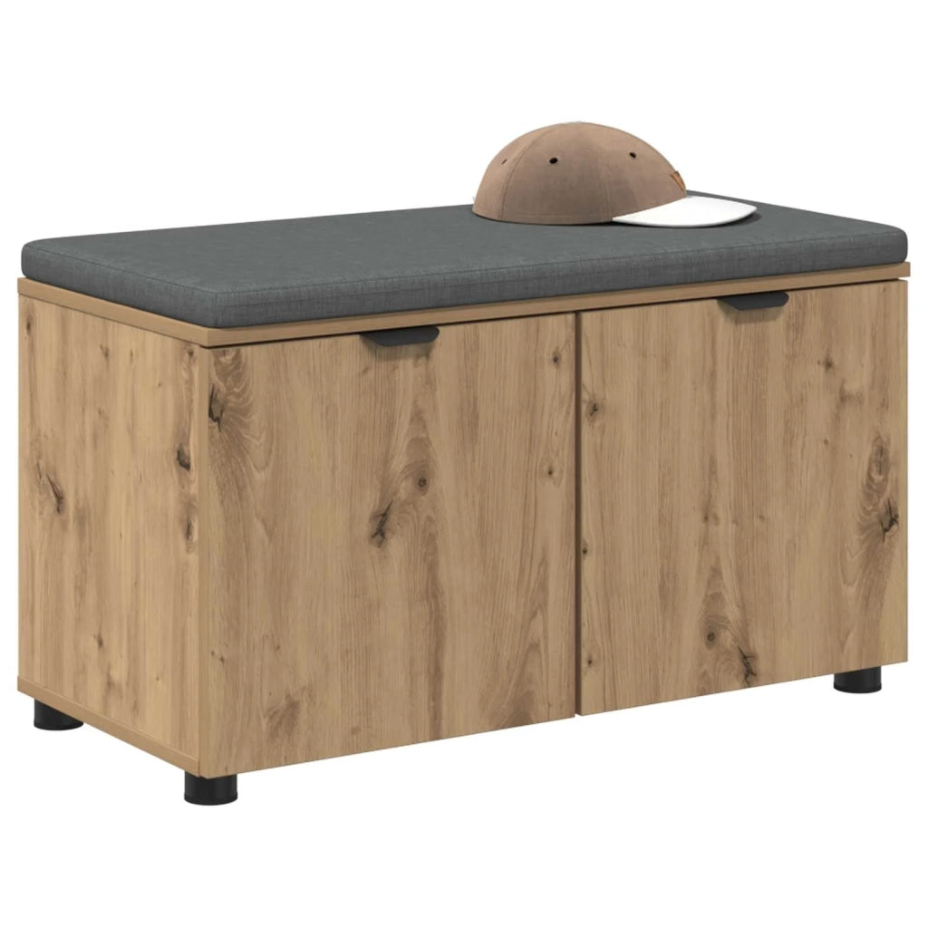 Panca per scarpe con cuscino Rovere Artigianale 80 x 38 x 46 cm 906105