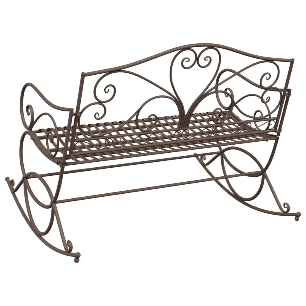 Panchina da giardino Marrone Antico Acciaio 42038700