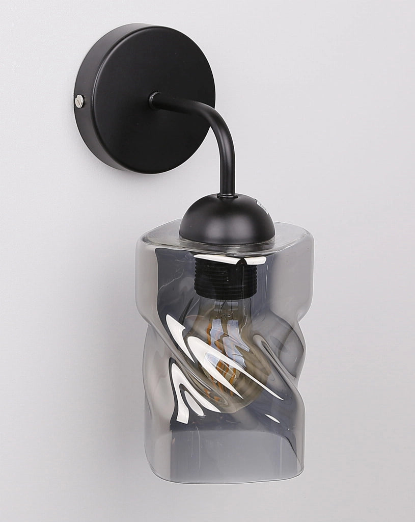 Applique da parete Candellux Felis vetro fumé E27 60W