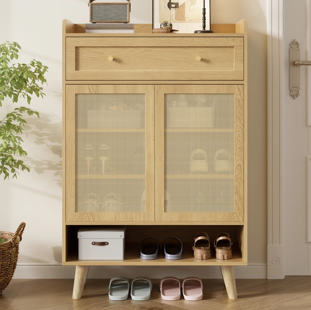 Mobile contenitore con ante e cassetto, rovere chiaro 80x105x35 cm