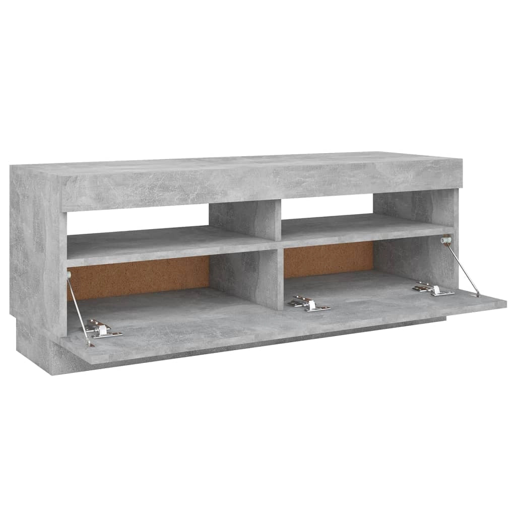 Mobile TV multimediale scaffale TV credenza mobile TV sala da pranzo soggiorno camera da letto con luci LED 100 x 35 x 40 cm grigio 02_0026508