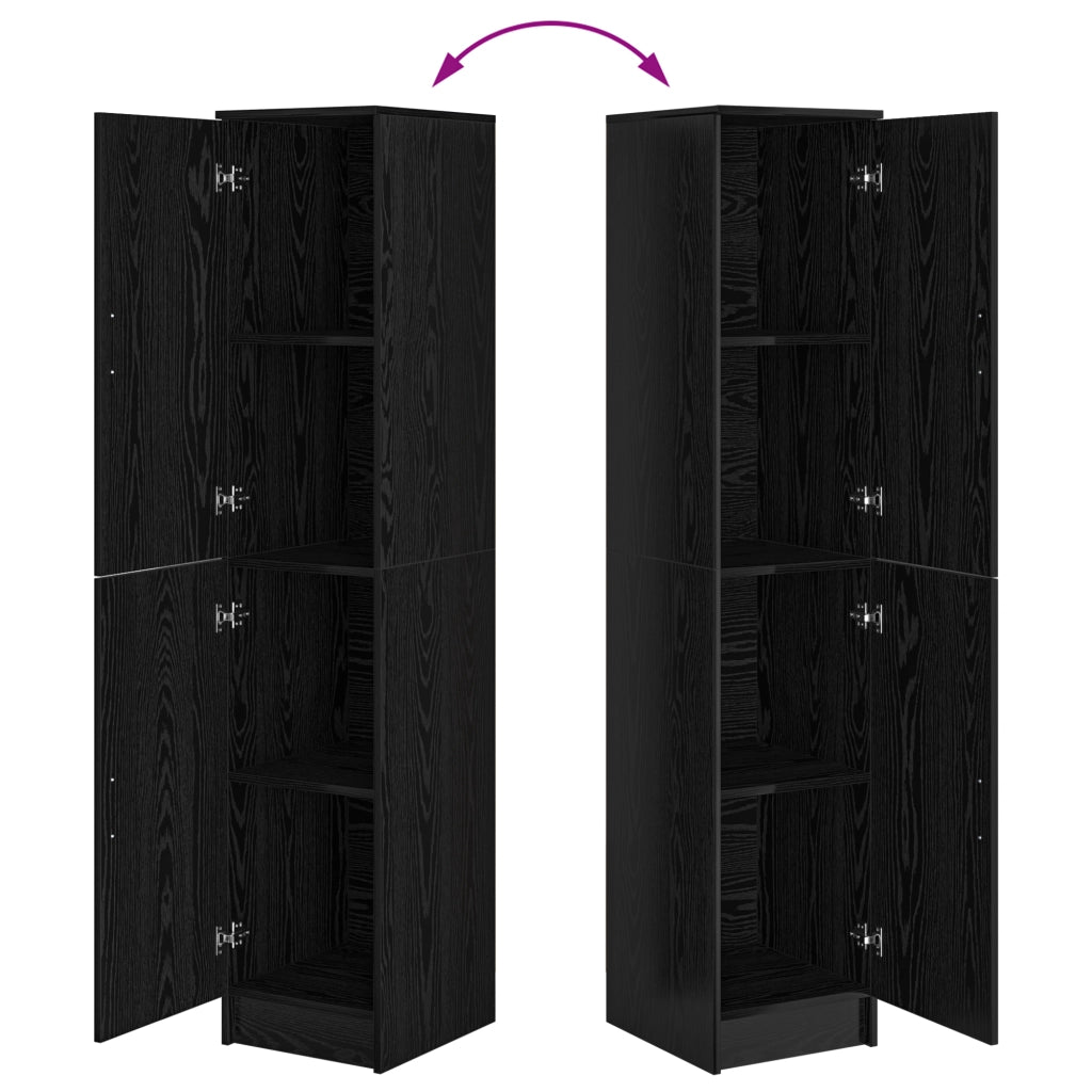Mobile Buffet Rovere Nero Legno Ingegnerizzato Medio