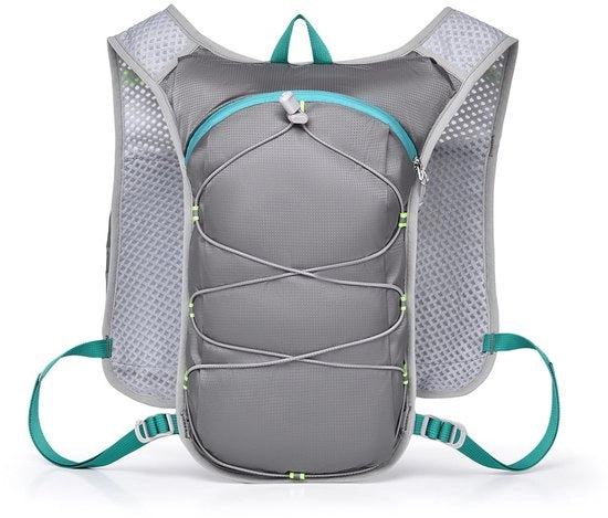 Zak da passeggio, attrezzatura per sport all'aperto, arrampicata, escursionismo, trail running, corsa in maratona, borsa da bicicletta leggera - grigio