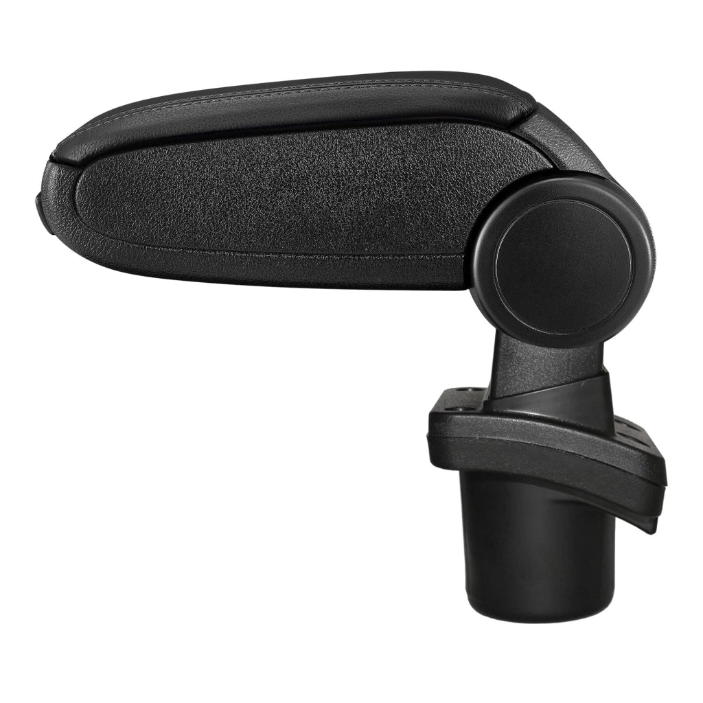 Bracciolo centrale per Citroen C2 con scomparto imbottito in similpelle nera con cuciture nere 03_0000403
