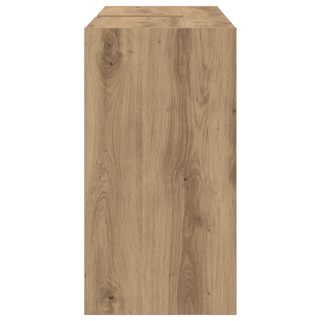 Mobile per Lavabo Rovere Artigianale 90x29x55 cm Legno Ingegnerizzato
