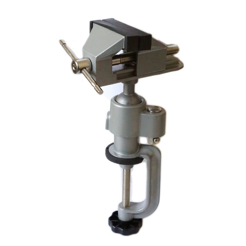 Trade Shop - Morsa Da Banco Base Girevole Snodabile Apertura Massima 50mm Fissaggio Morsetto -