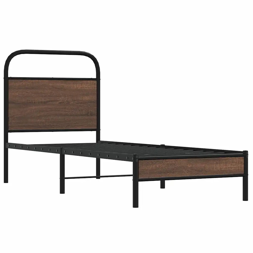 Giroletto senza Materasso Rovere Marrone 80x200cm in Truciolato 4100455