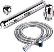 Set di doccia in alluminio - 3 bocchette - adatto per doccia colonica - argento - tubo da 59 pollici