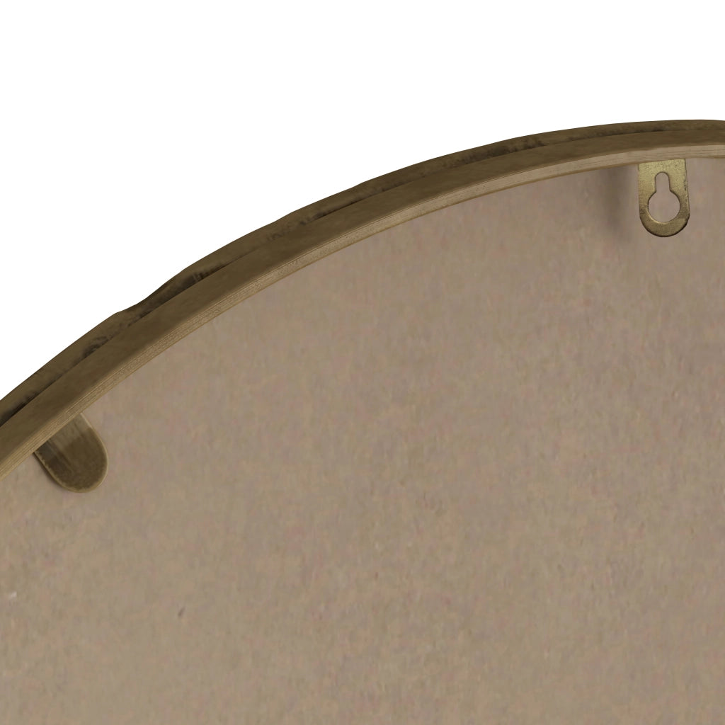 SPECCHIO OVALE DA PARETE 110x75 cm Oro Vetro Ferro MDF